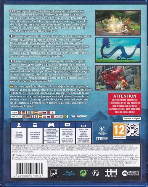 Monkey King Hero Is Back - PS4 (B Grade) (Genbrug)